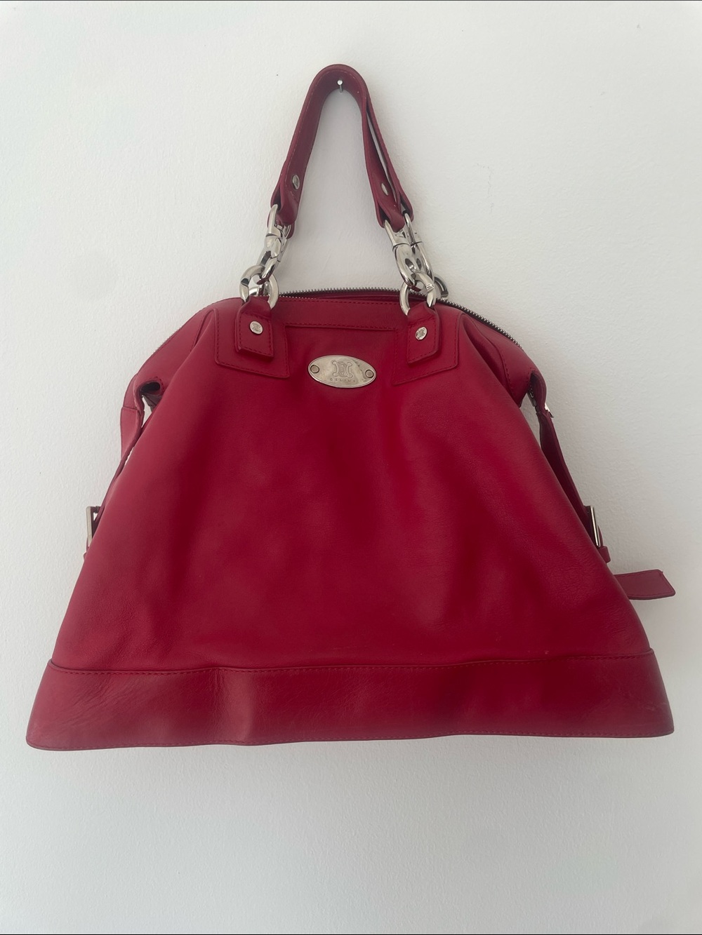 CELLINE Handbag leather shoulder bag satchel purse